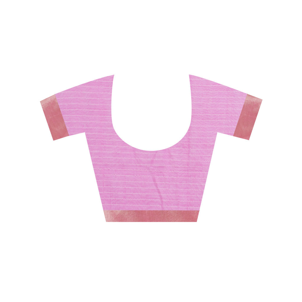 Pink Pure Cotton Souraovi_Hand Hand Loom Saree (673)